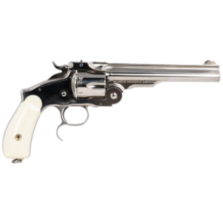 Taylors & Company 550692 Russian  45 Colt (Lc) Caliber With 6.50"  Barrel, 6Rd Capacity Cylinder, Overall Nickel-Plated Finish Steel  & Ivory Synthetic Grip 0867N04G13