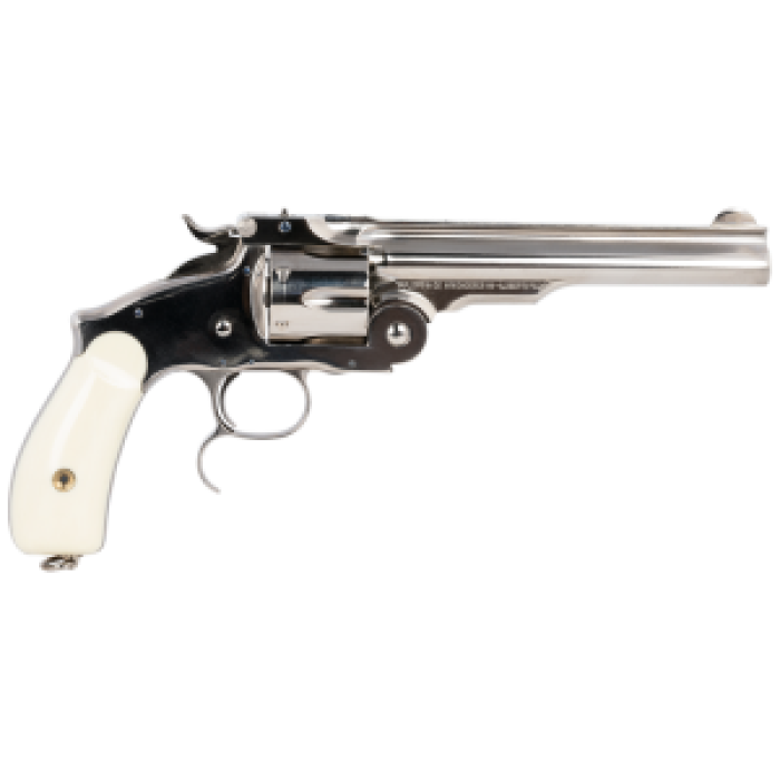 Taylors & Company 550692 Russian  45 Colt (Lc) Caliber With 6.50"  Barrel, 6Rd Capacity Cylinder, Overall Nickel-Plated Finish Steel  & Ivory Synthetic Grip 0867N04G13