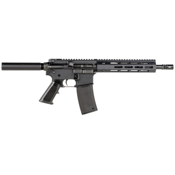 Troy A3 AR Pistol .223/5.56, 10.5" Barrel, M-LOK BattleRail, Black, 30rd