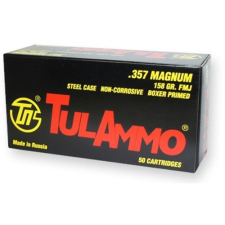 TULA 357MAG 158GR FMJ STEEL CASE 50/box