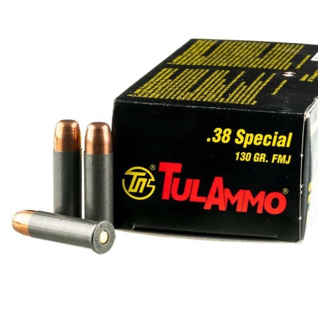 Tula Ammo UL038130 Pistol Ammo 38 Special 130 gr Full Metal Jacket (FMJ) 50 Bx - Dirty Bird Industries