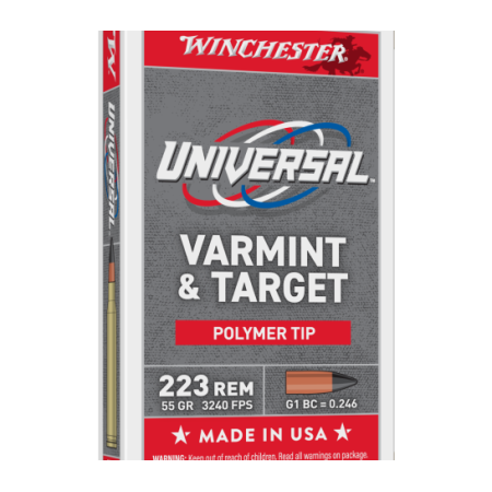 Winchester Varmint 223 Rem 55gr Poly Tipped 20rd 50bx/cs