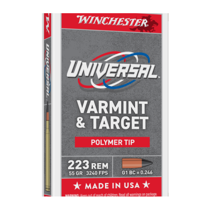 Winchester Varmint 223 Rem 55gr Poly Tipped 20rd 50bx/cs