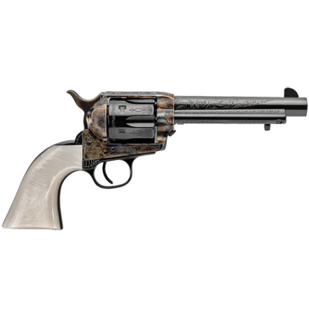 Uberti 1873 Cattleman Outlaws & Lawmen "Dalton" .45 Colt, 5.5", Pearl, Blued, 6rd