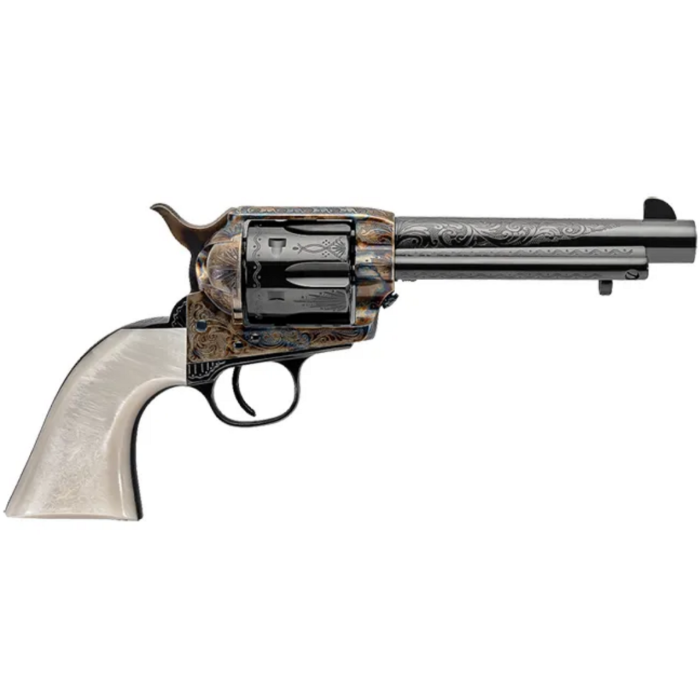 Uberti 1873 Cattleman Outlaws & Lawmen "Dalton" .45 Colt, 5.5", Pearl, Blued, 6rd