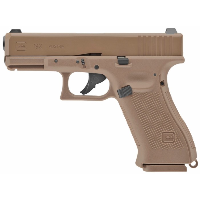 RWS/Umarex G19X BB Gun Pistol CO2 177 BB 18rd Coyote Frame Coyote Polymer Grip