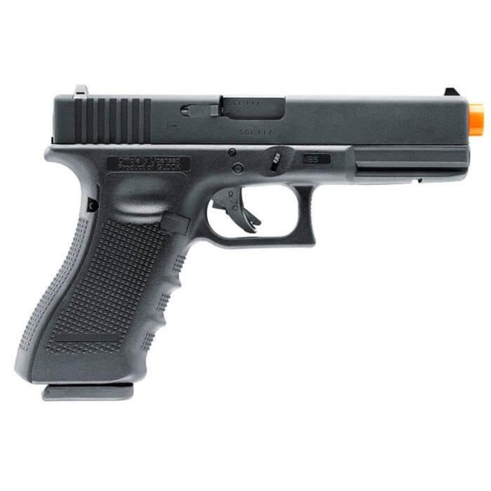 17 GEN4 Airsoft Pistol, Green Gas, Black, 20 rd Drop Free Magazine, Metal Slide, 290fps, 6mm Airsoft BB For Glock