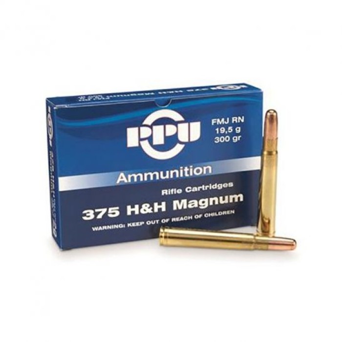 Prvi Partizan .375 H&H Magnum FMJ 300 gr 10 Rounds Ammunition - PP375F