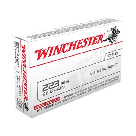 Winchester USA 223 62gr FMJ Ammunition 20rds - USA223R3