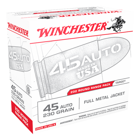 Winchester USA 45 Auto/ACP 230gr FMJ Ammunition 200rds - USA45W