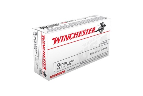 Winchester USA 9mm 147gr FMJ Ammunition 50rds - USA9MM1