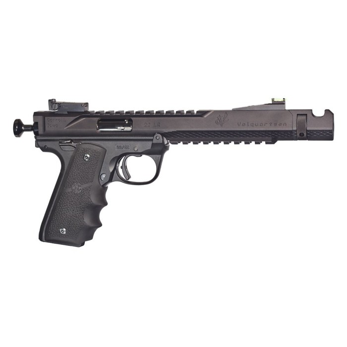 Volquartsen Black Mamba, 6" Barrel, Hi-Viz Front Sight, Single Port Comp, Black Anodized Aluminum