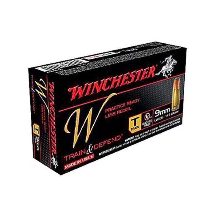 Winchester 9mm 147gr FMJ Train Ammunition 50rds - W9MMT