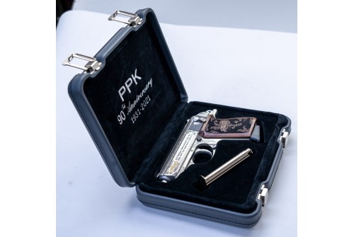 Walther PPK 90th Anniversary, Engraved, 1 of 90, Gold Inlay, Stainless