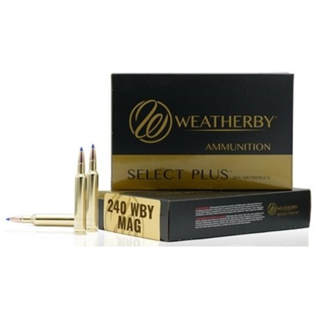 Weatherby Select Plus .240 Weatherby Magnum 72 Grain, Hammer Custom, Brass Cased Rifle Ammo, 20 Rounds, M24072HCB