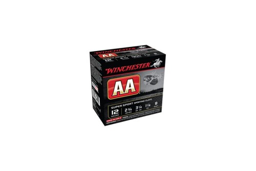 Winchester 12ga 2.75" 1-1/8oz #8 AA Super Sport SC Shotshell ammunition 25rds - AASC128