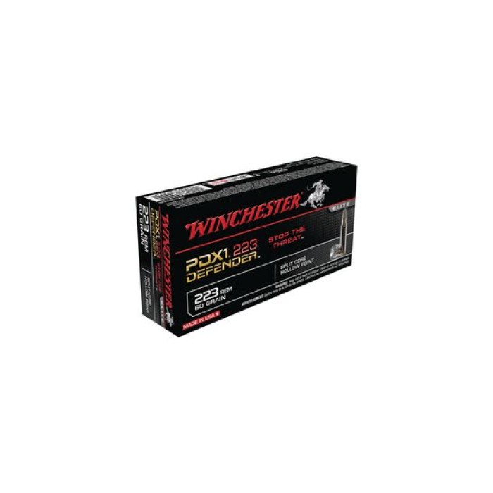 Winchester 223 60gr PDX1 Defender Ammunition - S223RPDB