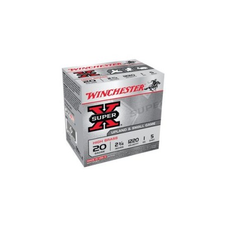 Winchester Ammo X205 Super X Heavy Game Load High Brass 20 Gauge 2.75" 1 OZ 5 Shot 25 Bx/ 10 Case