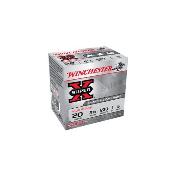 Winchester Ammo X205 Super X Heavy Game Load High Brass 20 Gauge 2.75" 1 OZ 5 Shot 25 Bx/ 10 Case