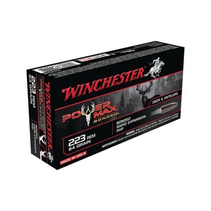 Winchester 223 64gr PowerMax Bonded Ammunition 20 rds - X223R2BP