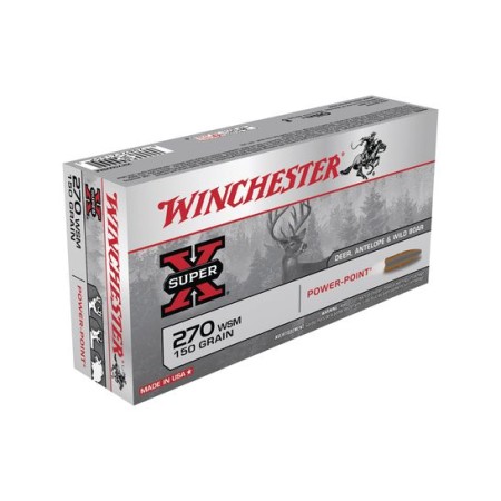 Winchester 270 WSM 150gr Power-Point Super-X Ammunition 20rds - X270WSM