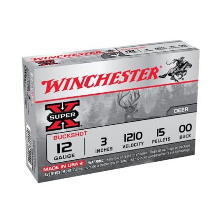 Winchester 12ga 3" Magnum 00 Buck Super-X Ammunition 15rds - XB12300VP