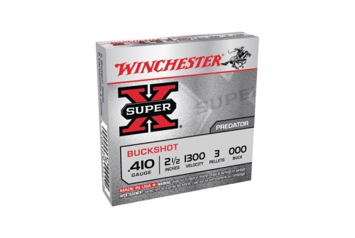 Winchester 410ga 2.5" 000 Buck 3 Pellets Super-X Ammunition 5rds - XB41000