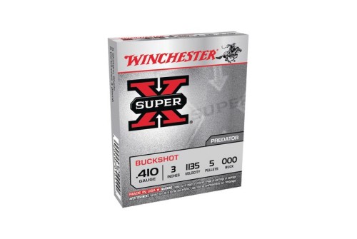 Winchester Super X 410ga 3" 000 Buckshot 5 Pellets Shotshells 5 Rounds - XB413