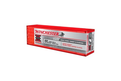 Winchester 22 Long Rifle 40gr LRN Super-X Ammunition, 100 Round Box - X22LRSS1