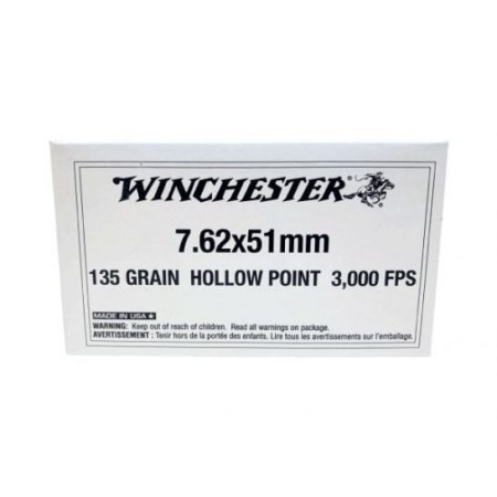 7.62x51 - 135 Grain Sierra HP - Winchester - 20 Rounds