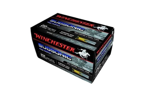 Winchester 22lr Ammo 42 Grain Subsonic HP 50 rd/box - W22SUB42U