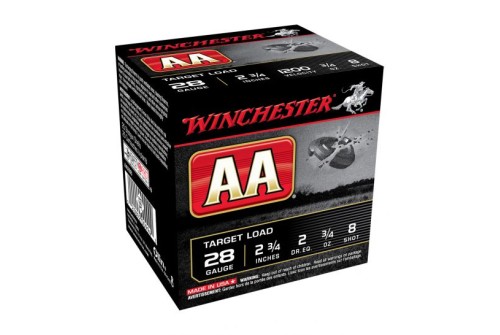 Winchester Ammo AA288 AA Target 28 Gauge 2.75" 3/4 oz 8 Shot 25 Bx