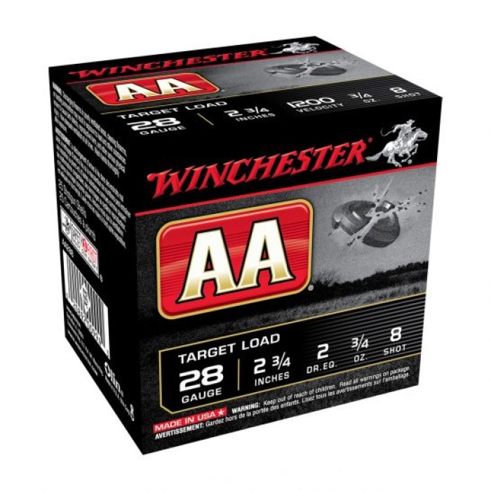 Winchester Ammo AA288 AA Target 28 Gauge 2.75" 3/4 oz 8 Shot 25 Bx