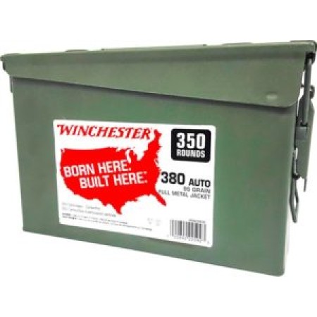 Winchester 380Acp (Case OF 2) Ammo Can 2/350Rd 95Gr Fmj RN AWW380C