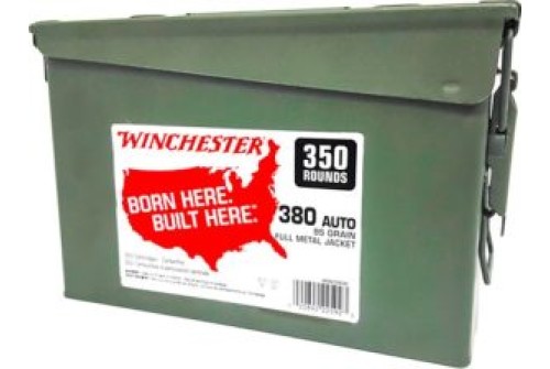 Winchester 380Acp (Case OF 2) Ammo Can 2/350Rd 95Gr Fmj RN AWW380C