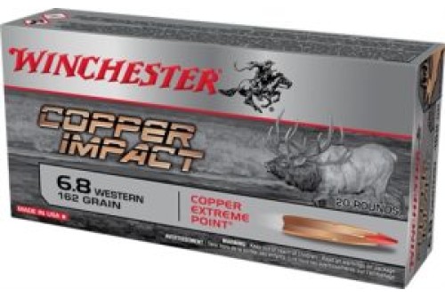 WINCHESTER AMMO SUPREME 6.8 WESTERN 160GR. COPPER IMPACT 20-PACK