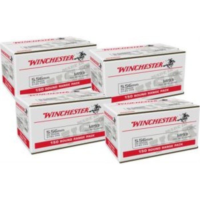 WINCHESTER AMMO USA 5.56X45 CASE LOT 55GR. FMJ 600RD CASE