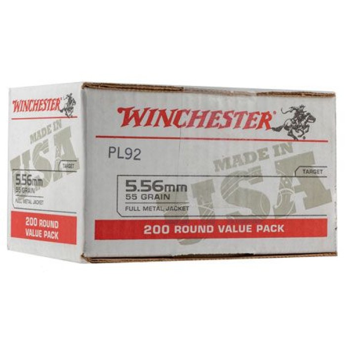 Winchester Ammo WM193200 USA 5.56x45mm NATO 55 gr Full Metal Jacket (FMJ) 200 Bx - Dirty Bird Industries