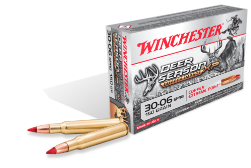 Winchester Ammunition Deer Season XP Copper Impact 30-06 150 Grain Poly Tip Lead Free 20 Rd Bx California Certified Nonlead Ammunition - Dirty Bird Industries