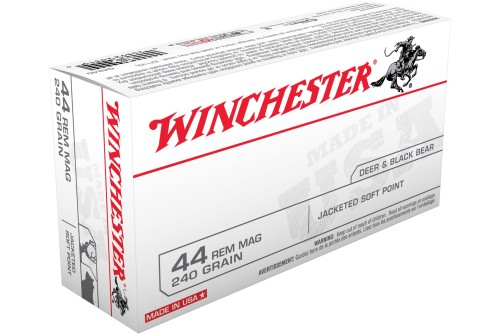 Winchester Ammunition USA 44MAG 240 Grain Jacketed Soft Point, 50 Round Box - Dirty Bird Industries