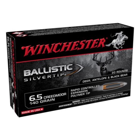 Winchester Ballistic Silvertip 140 gr Polymer Tip 6.5 Creedmoor Ammunition 20 Rounds - SBST65CM