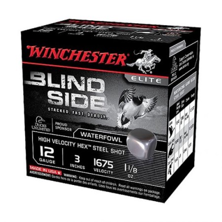 Winchester Blind Side 3" 3 Shot 1 1/8 oz HV 12 Gauge Ammunition 25 Rounds - SBS123HV3