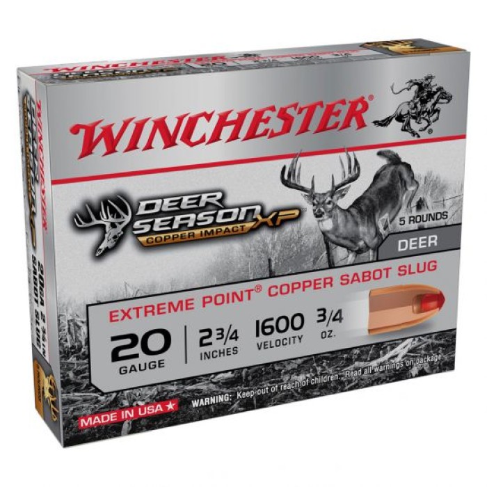 Winchester Deer Season XP Copper Impact 3/4 oz. 20 Ga Sabot Slug 5rds 2 3/4"