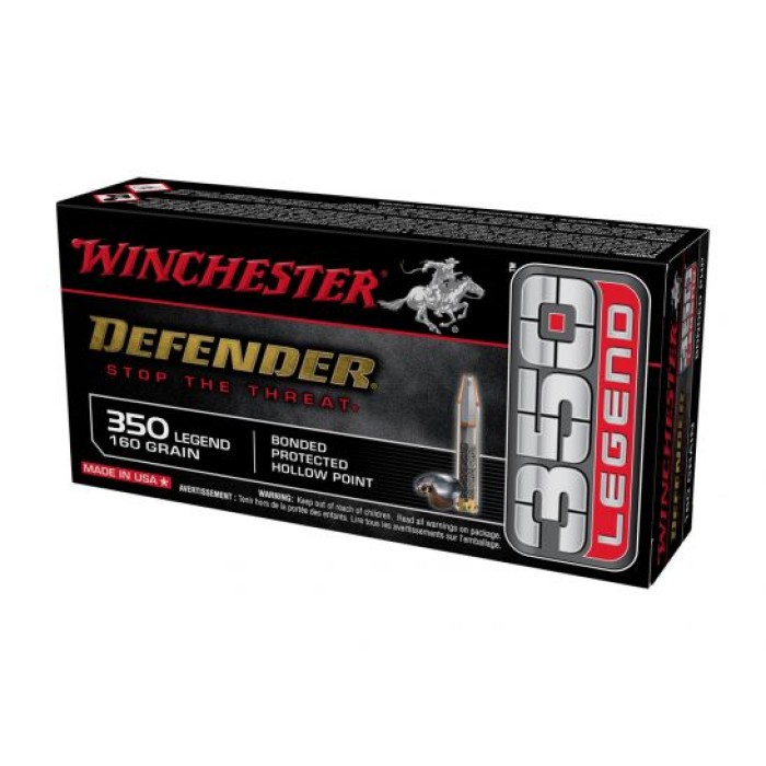 Winchester Defender 160 gr Bonded BHP .350 Legend Ammunition 20 Rounds - S350PDB