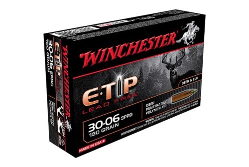 Winchester 30-06 Springfield 180 Grain E-Tip Lead-Free - Brass Casing