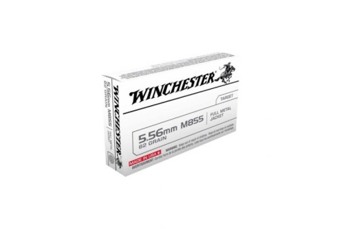 Winchester 5.56 M855 Green Tip Brass 62-Grain 20-Rounds FMJ