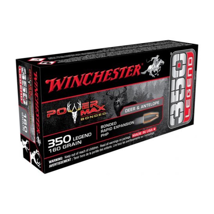 Winchester Power Max Bonded 160 gr PHP 350 Legend Ammunition 20 Rounds - X3501BP