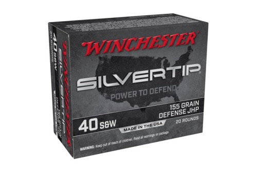 Winchester Silver Tip 155 gr JHP .40 S&W Ammunition 20 Rounds - W40SWST