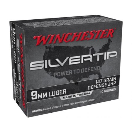 Winchester Silvertip 147 gr JHP 9mm Ammunition 20 Rounds - W9MMST2