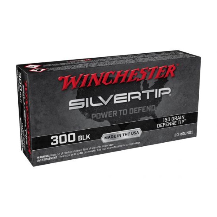 Winchester Silvertip 150 gr Defense Tip 300 Blackout Ammunition 20 Rounds - W300ST